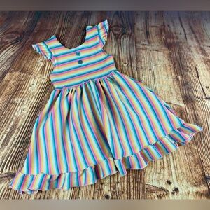 Madison Grace Clothing Rainbow Ribbed Dress